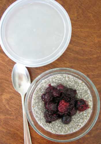 chia pudding for storage and travel